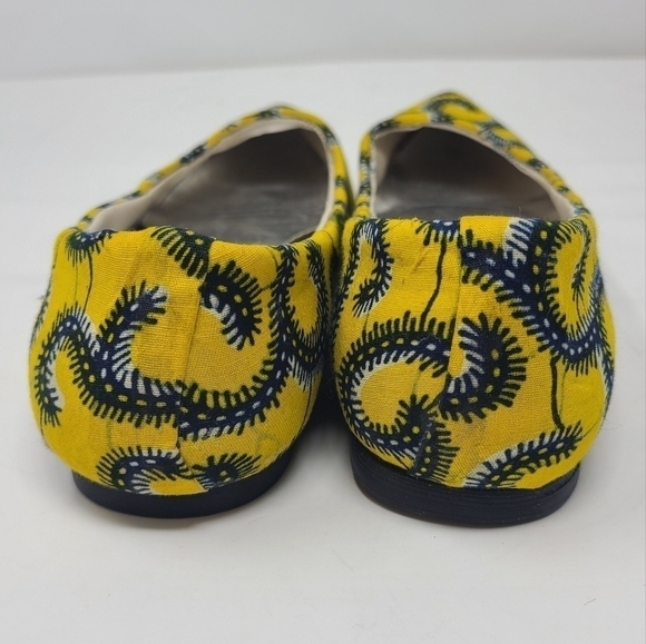 Yellow Patterned Flats - Picture 13 of 15